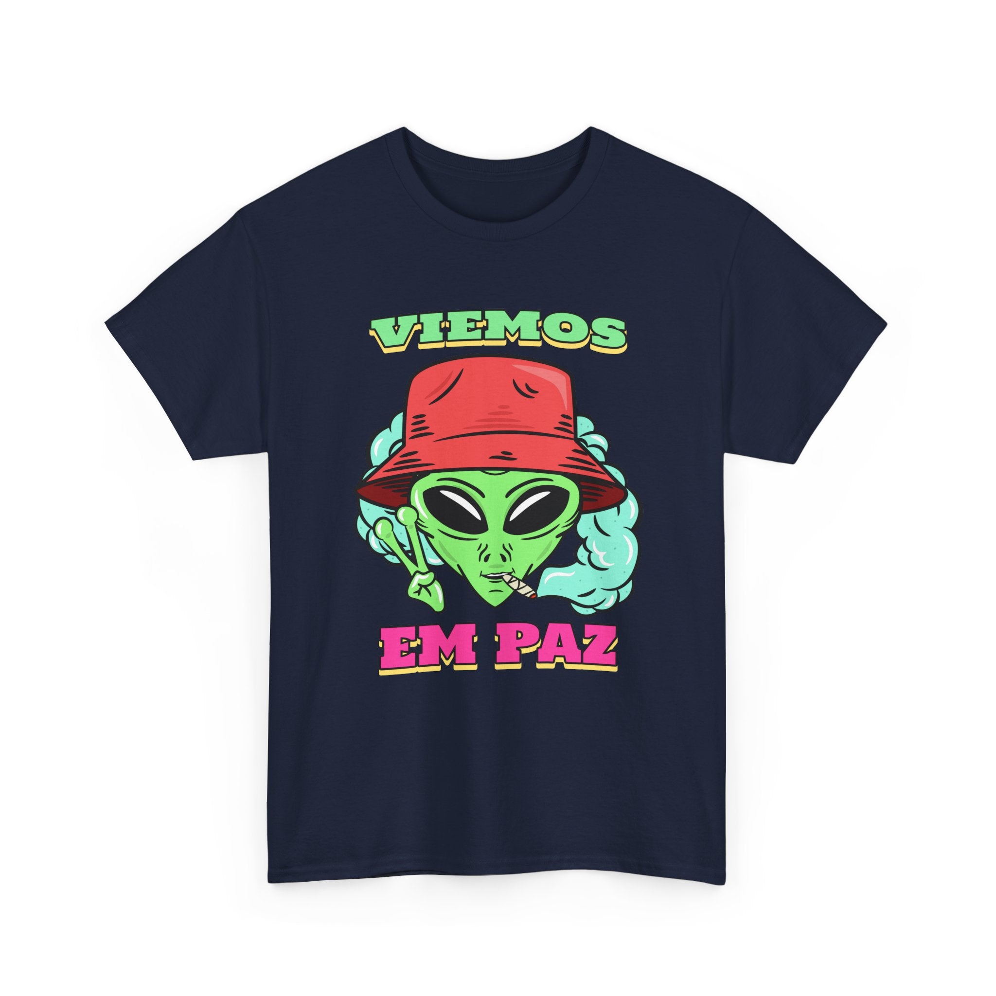 Alien Peace T-Shirt — "Viemos Em Paz" Retro Graphic Tee