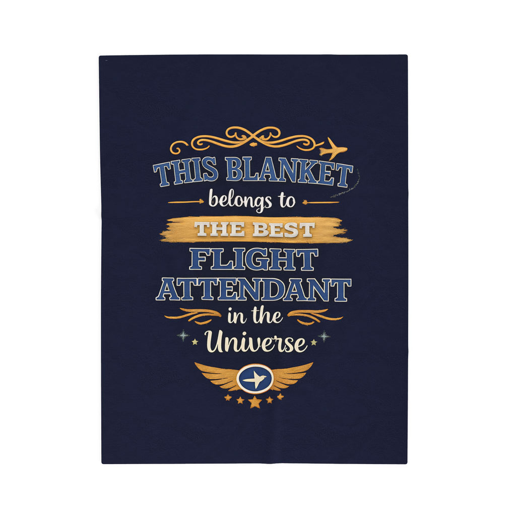 Best Flight Attendant Blanket  Gift for Flight Attendant  Cabin Crew Appreciation Gift  Aviation Throw Blanket