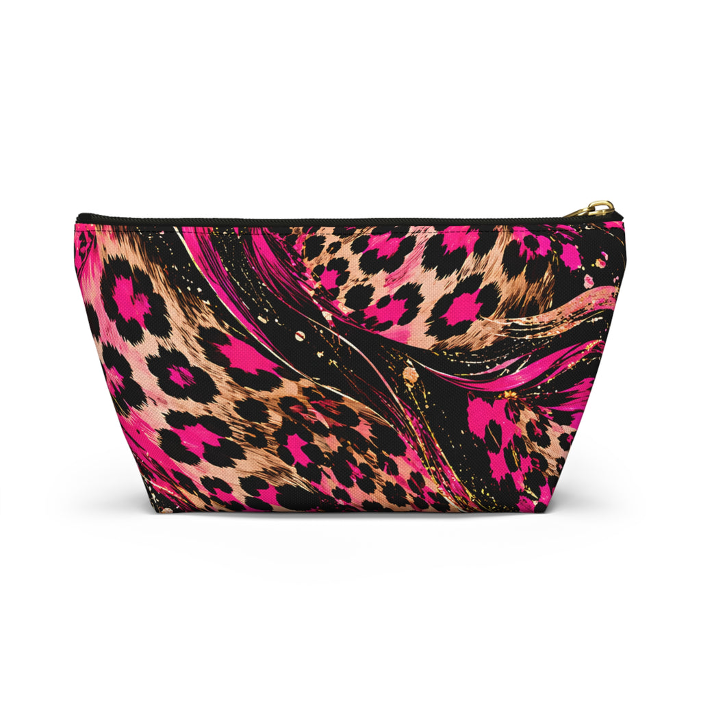 Pink Leopard Pouch – Black & Gold Animal Print