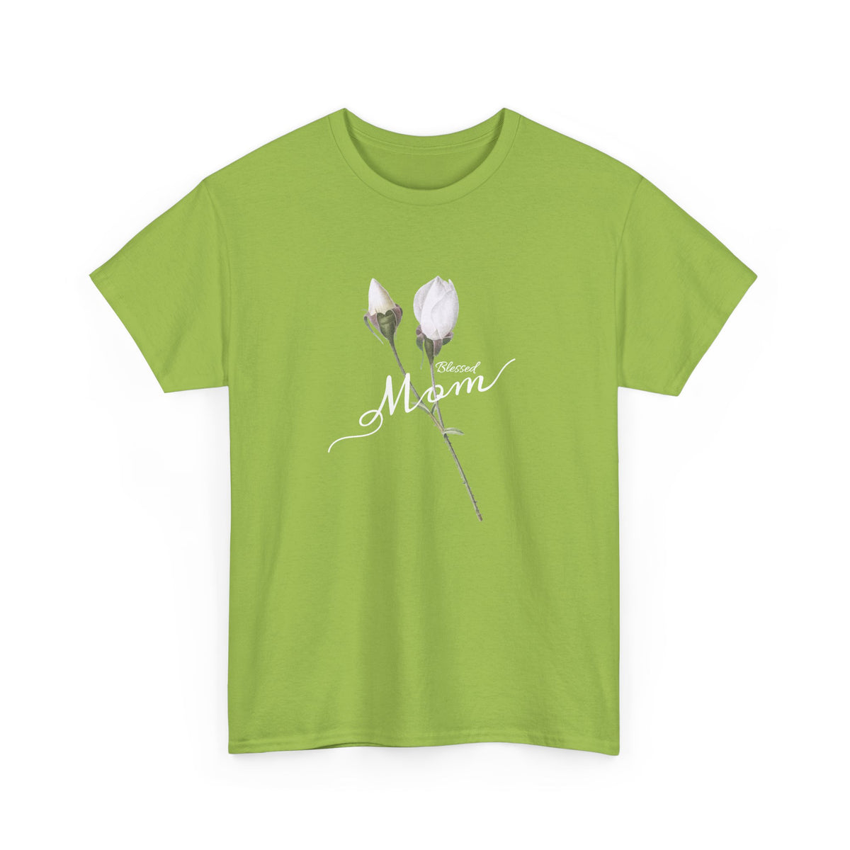 Mom Floral T-Shirt – Minimalist Women’s Cotton Graphic Tee
