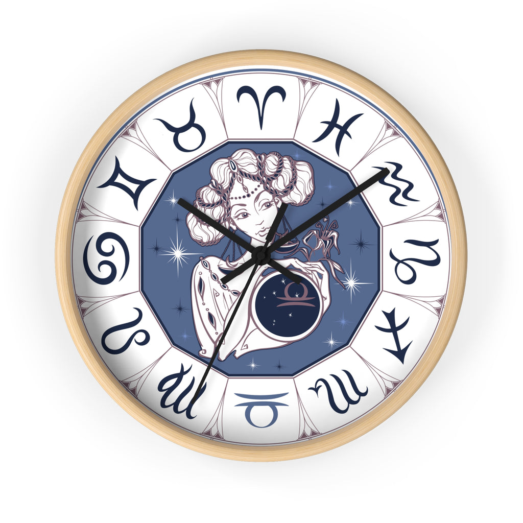 Zodiac Aries Illustration Wall Clock | Astrological Symbols Timepiece
