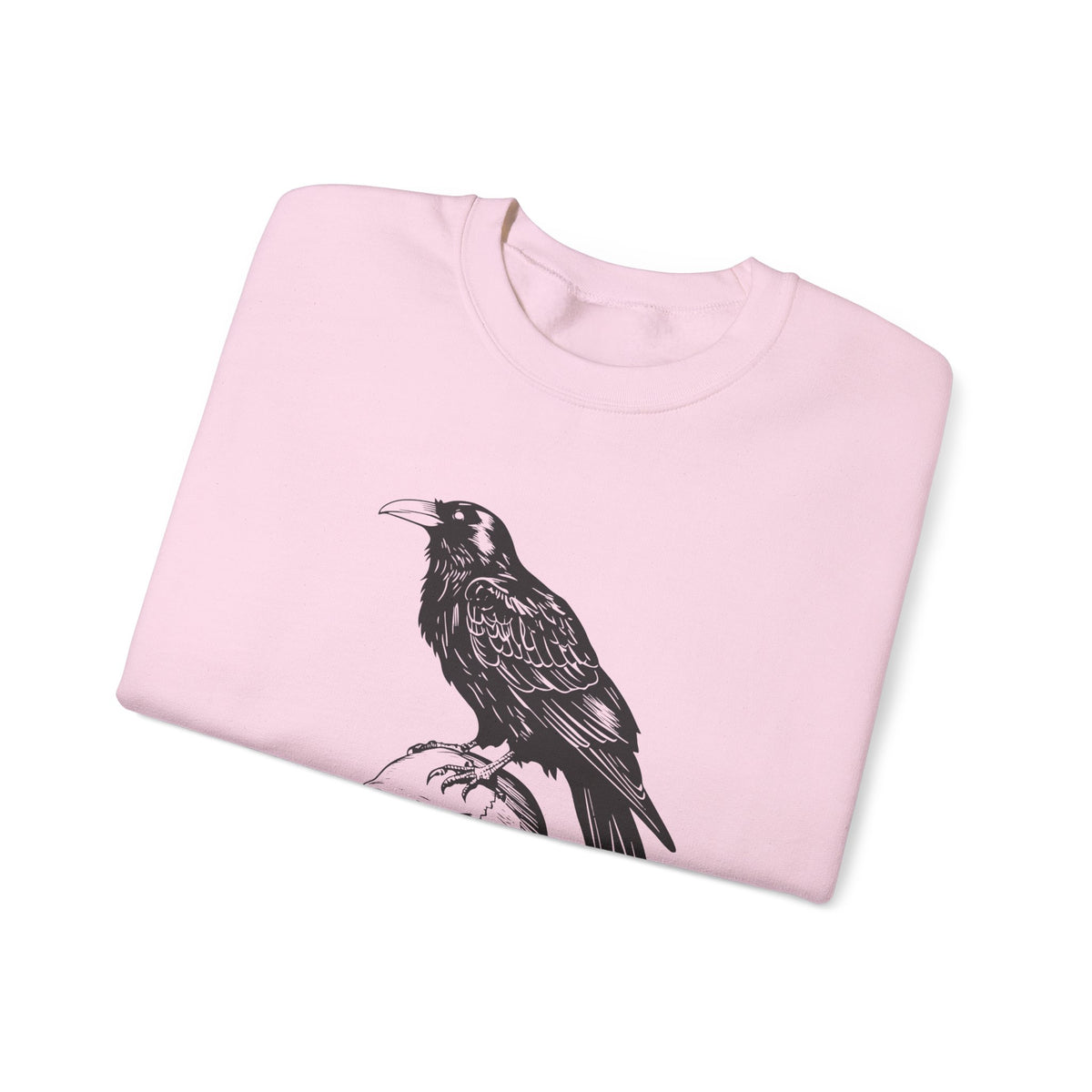 Raven Skull Sweatshirt, Gothic Crewneck Jumper