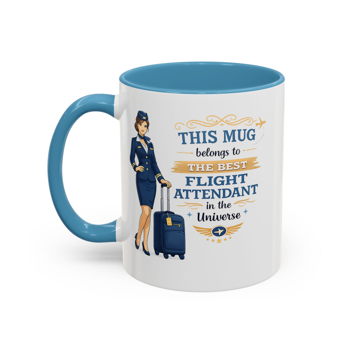 Best Flight Attendant Mug  This Mug Belongs To The Best Flight Attendant in the Universe, Cabin Crew Coffee Mug Gift