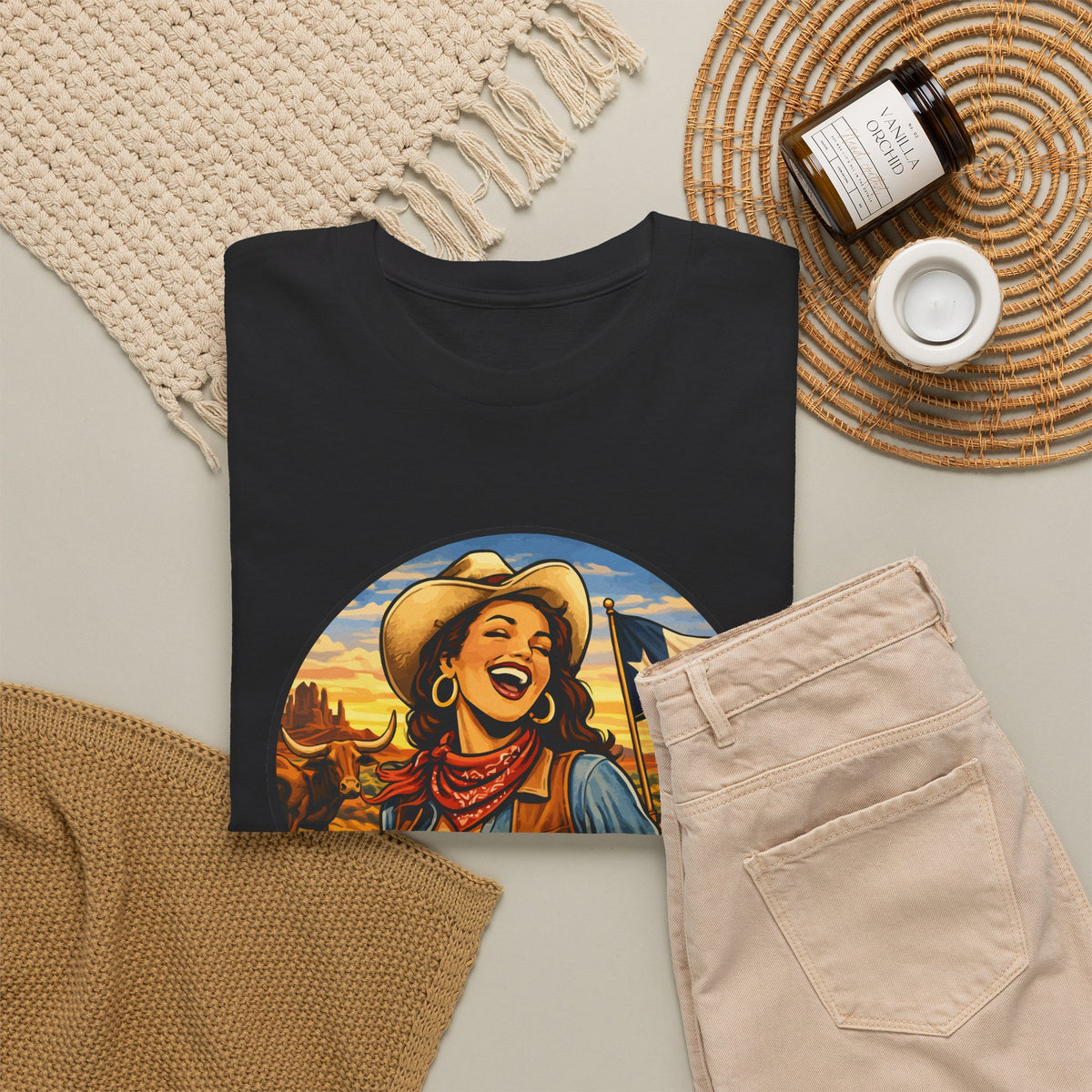 Texas Cowgirl T-Shirt – Vintage Western Texas Pride Graphic Tee