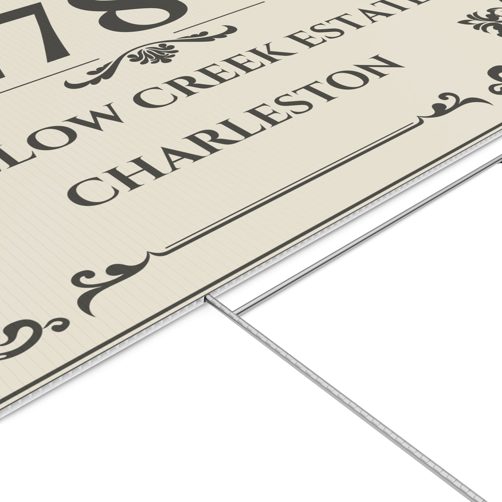 Personalized Estate Yard Sign – Custom House Number & Property Name – Y3