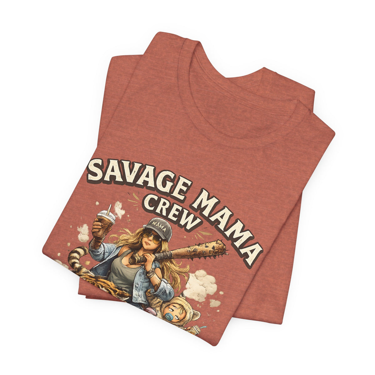 Savage Mama Crew Shirt  Funny Mom T Shirt, Strong Mom Graphic Tee, Cool Mom Life Gift