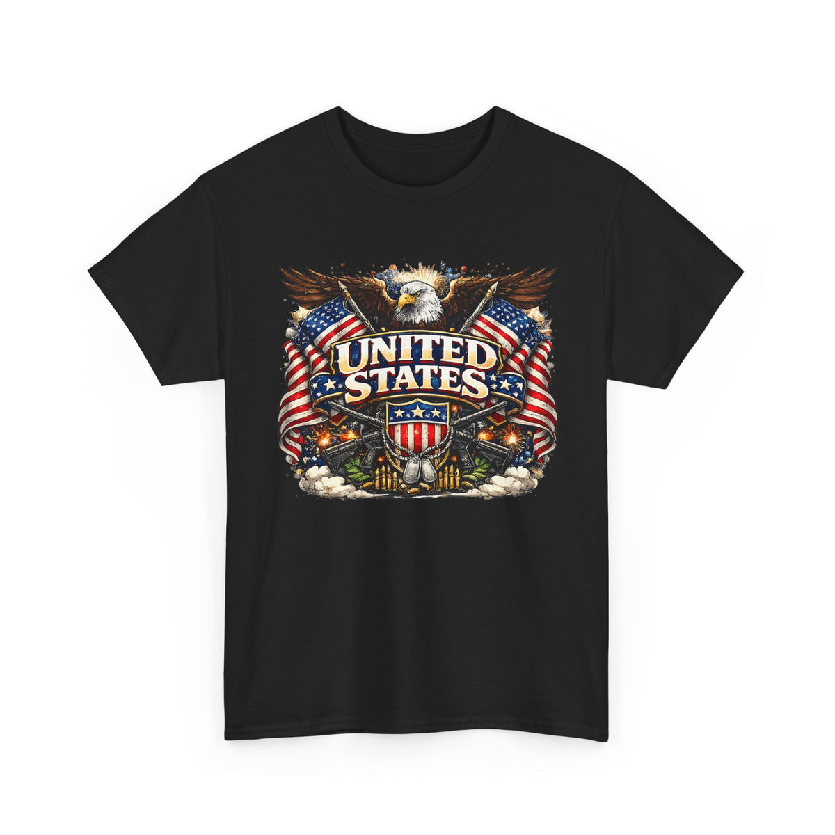 Patriotic USA T-Shirt – American Eagle & US Flag Graphic Tee
