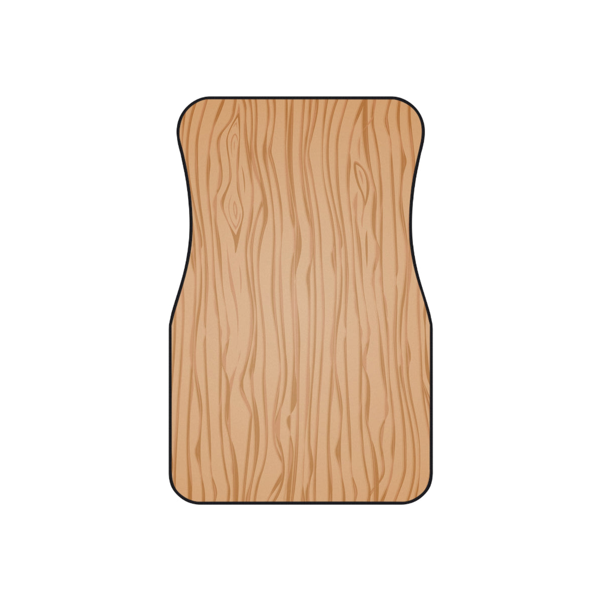 Light Wood Grain Car Floor Mats – 4-Piece Set