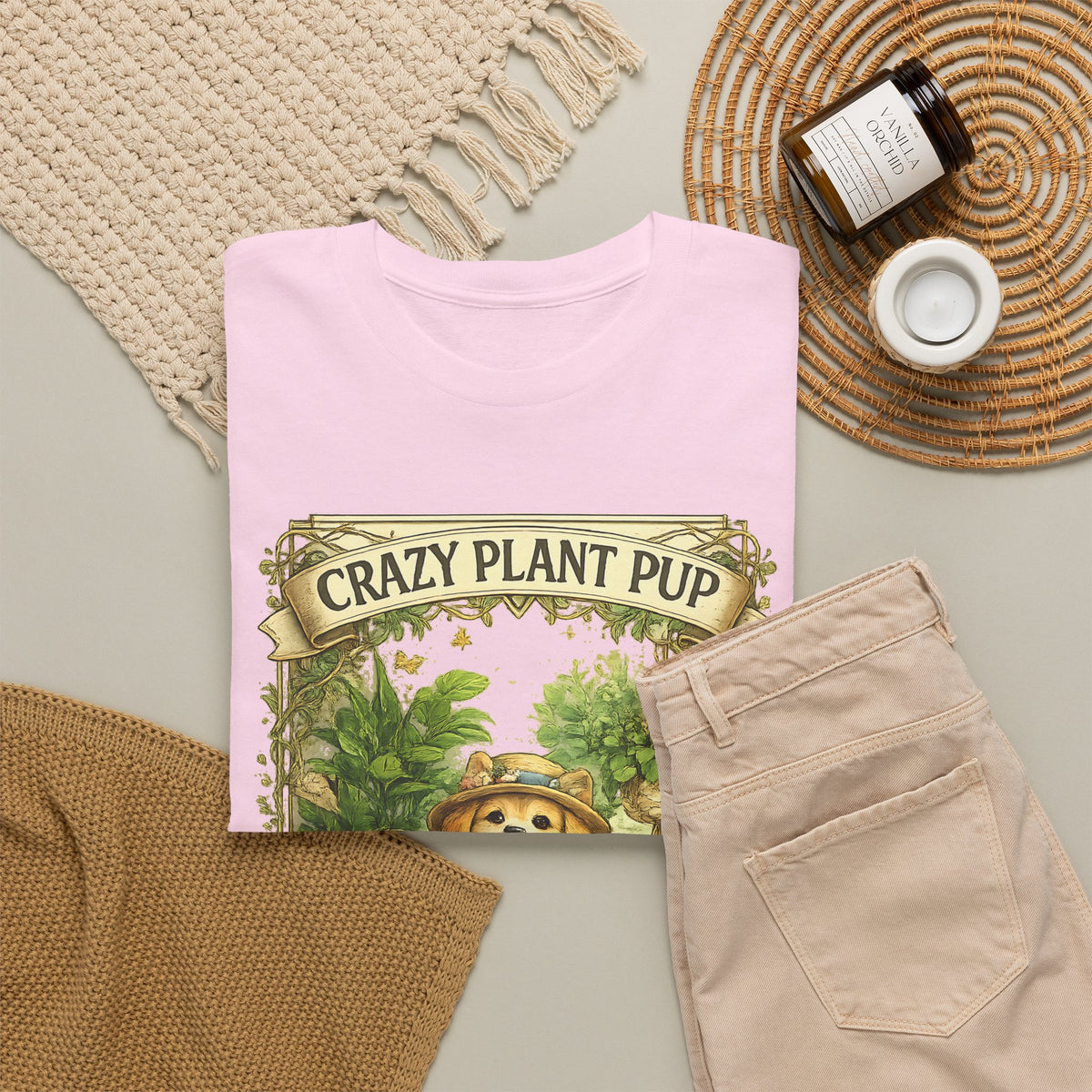 Crazy Plant Pup T-Shirt – Funny Dog & Plant Lover Graphic Tee