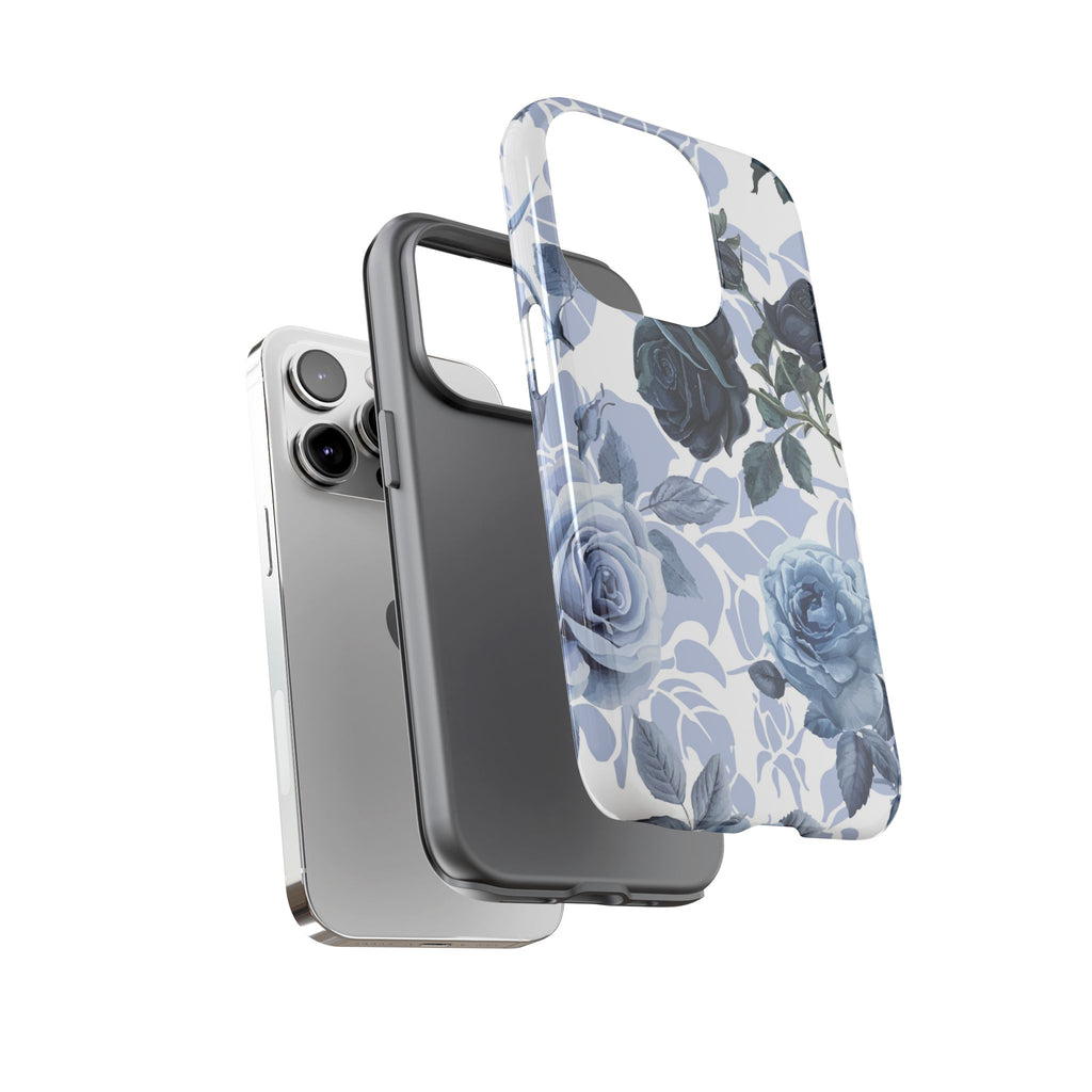 Blue Rose Phone Case – Elegant Floral Tough Case