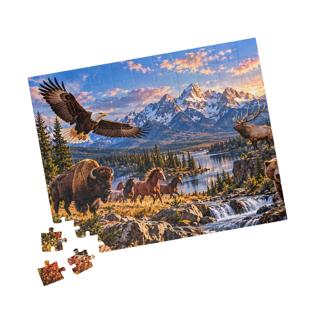 American Wildlife Puzzle – Mountain Wilderness Jigsaw Puzzle (110, 252, 520, 1014-piece)