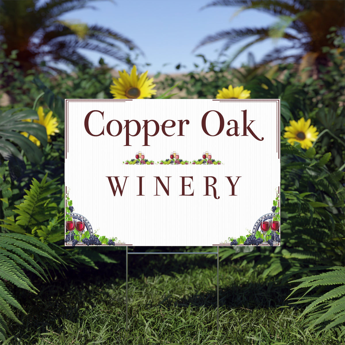Personalized Winery Yard Sign – Custom Vineyard Business Sign Y6