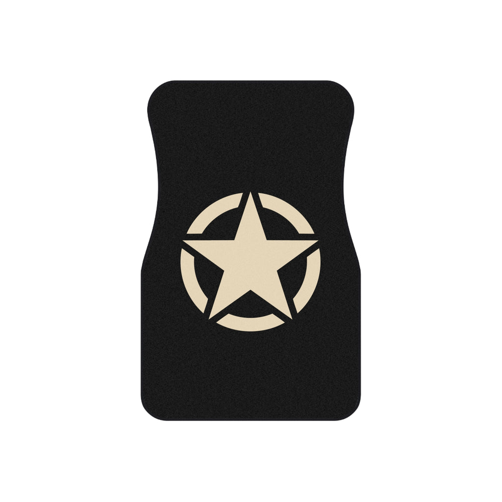 Military Star Car Floor Mats – Black 4-Piece Set