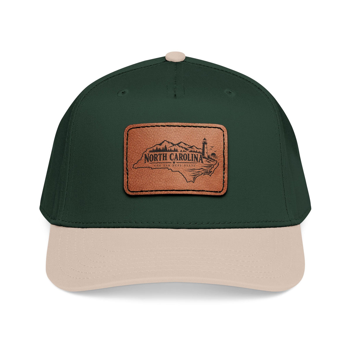 North Carolina Leather Patch Mid Profile Baseball Cap – State Heritage Hat