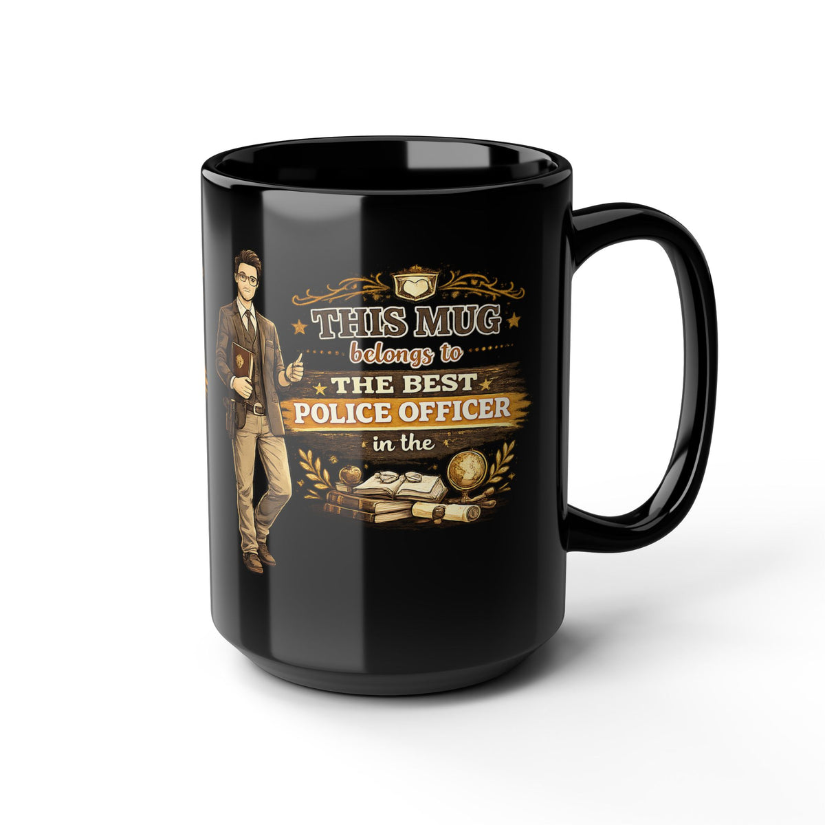 Best Police Officer Mug  This Mug Belongs To The Best Police Officer in the World, Law Enforcement Coffee Mug Gift