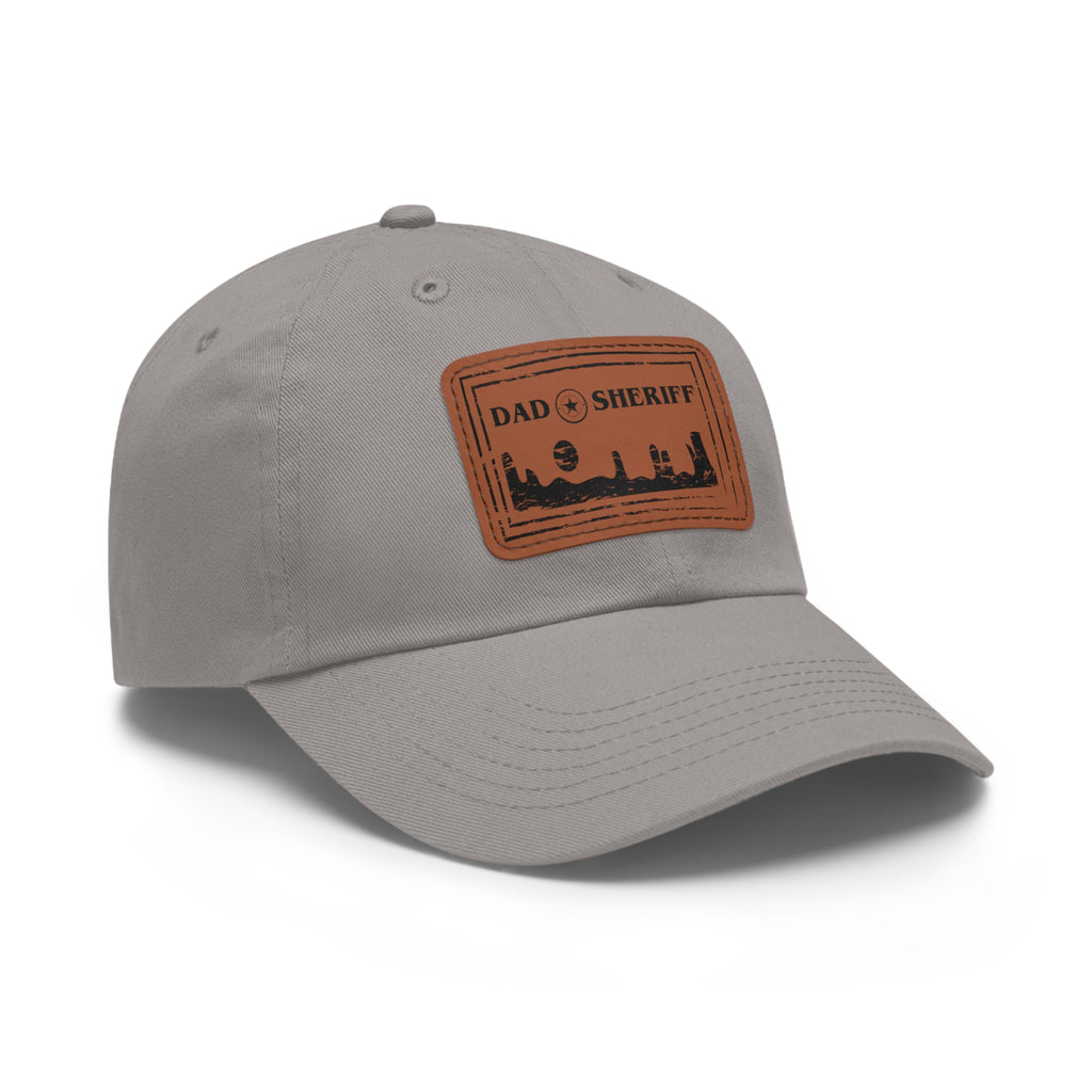 Dad Sheriff Leather Patch Hat – Western Law Enforcement Baseball Cap