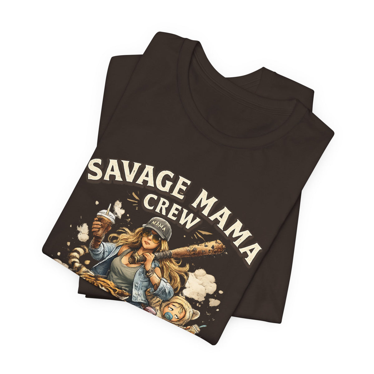 Savage Mama Crew Shirt  Funny Mom T Shirt, Strong Mom Graphic Tee, Cool Mom Life Gift