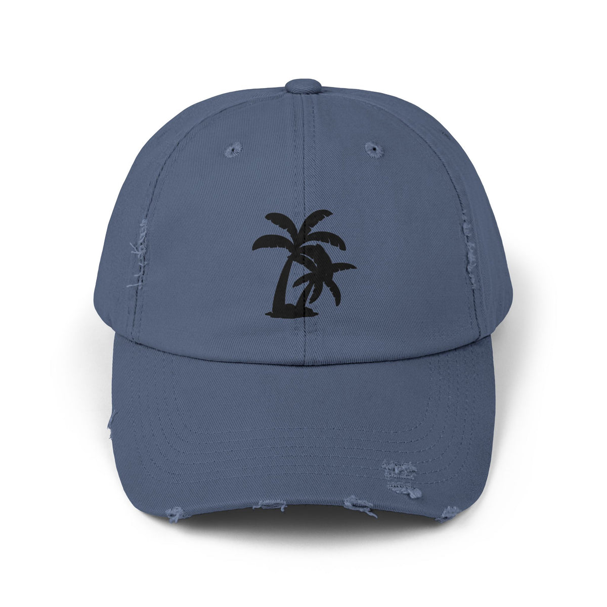 Palm Tree Distressed Cap – Tropical Beach Vintage Baseball Hat