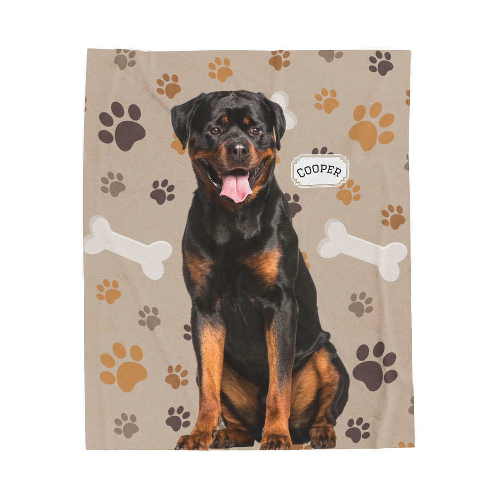 Custom Pet Blanket with Photo  Name  Personalized Dog Blanket  Cat Photo Throw  Sherpa Plush Pet Memorial Gift PET2