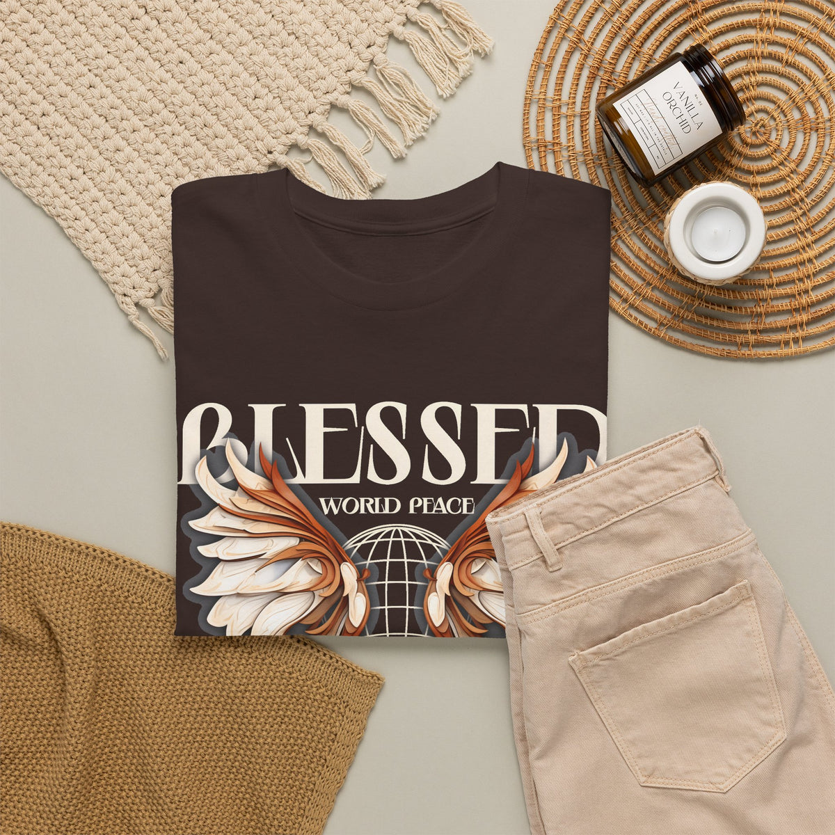 Blessed World Peace T-Shirt – Faith & Peace Streetwear Graphic Tee