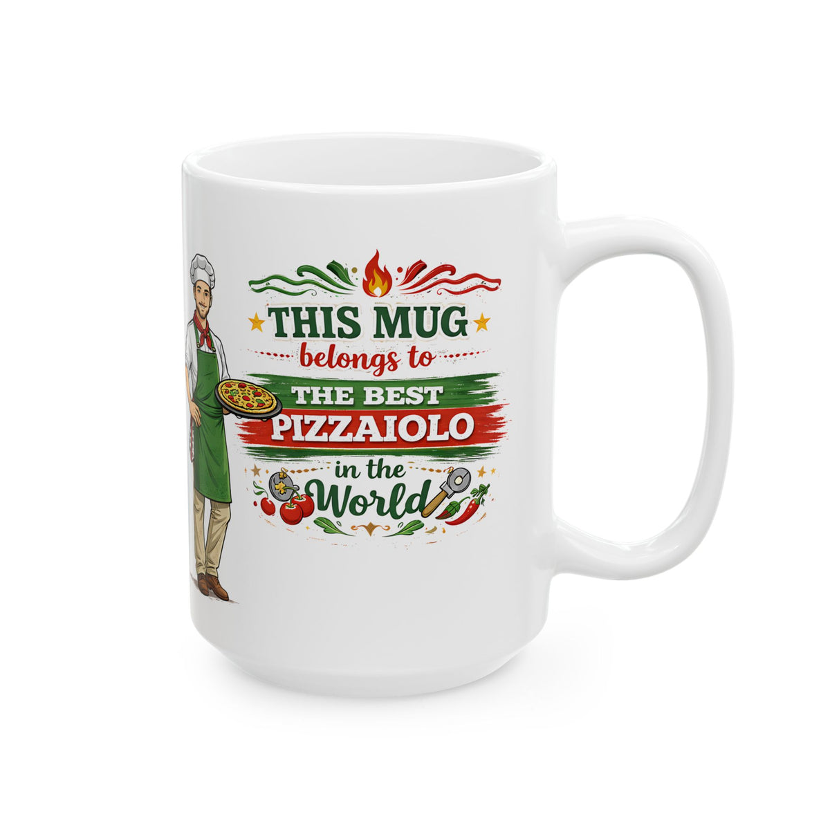 Best Pizzaiolo Mug This Mug Belongs To The Best Pizza Maker in the World, Italian Chef Coffee Mug Gift