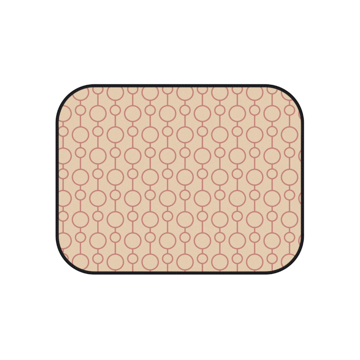 Beige Geometric Car Floor Mats – Minimal 4-Piece Set