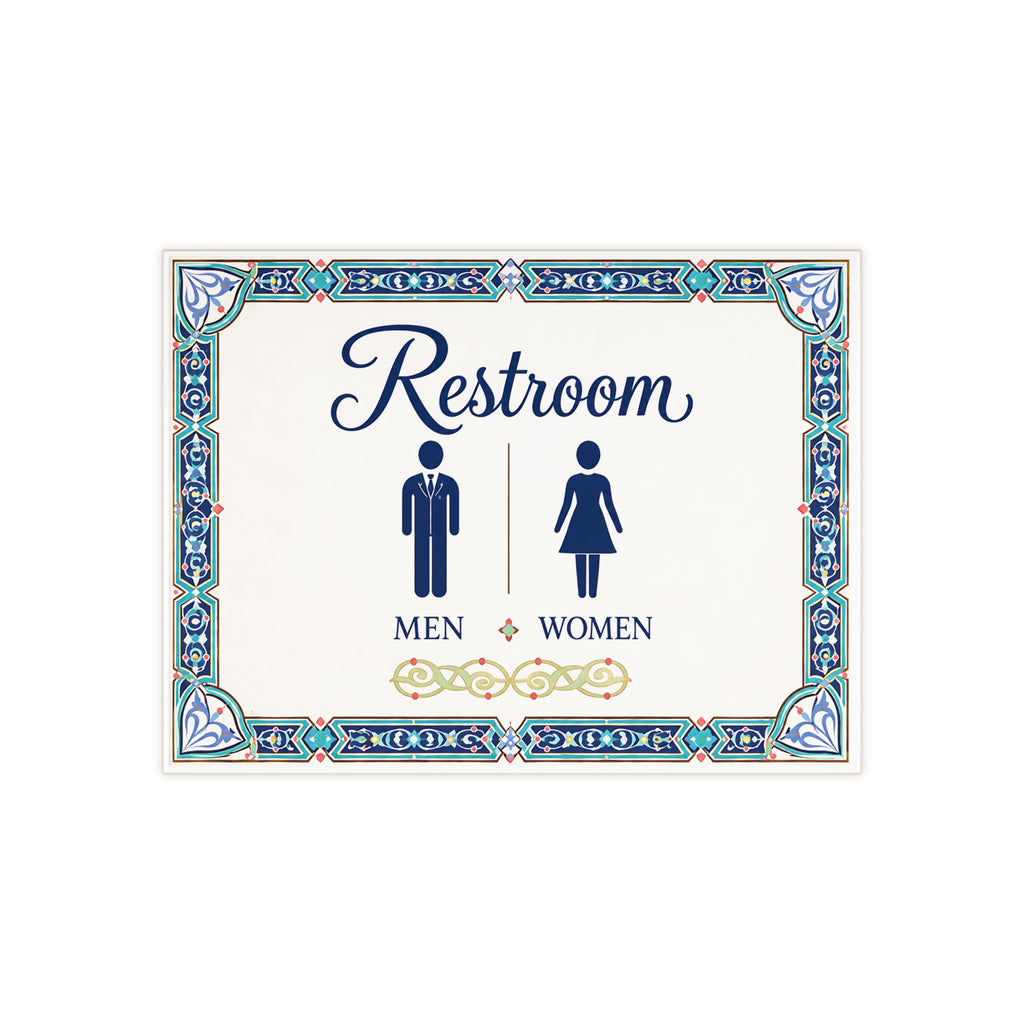 Decorative Ceramic Restroom Sign – Men & Women – SE4