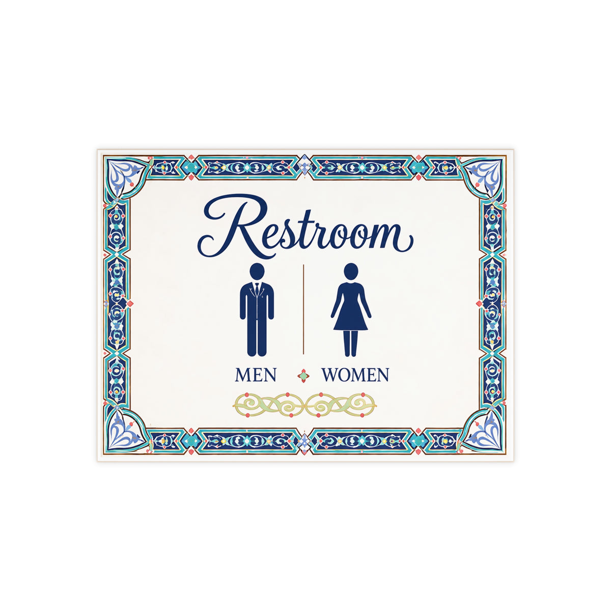 Decorative Ceramic Restroom Sign – Men & Women – SE4