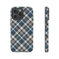 Blue Plaid Phone Case – Classic Tartan Pattern Tough Case