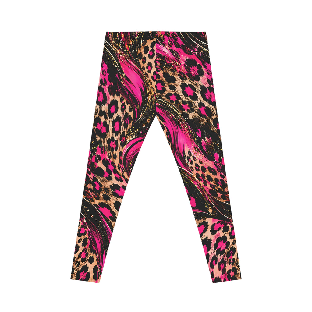 Pink Leopard Leggings – Fuchsia & Gold Animal Print