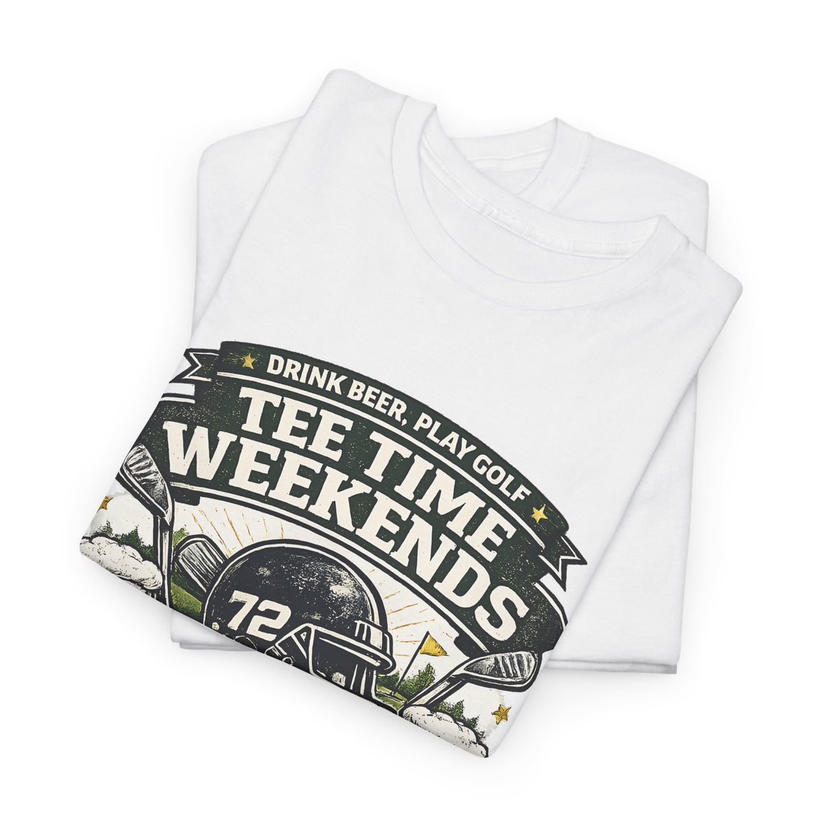 Golf & Beer T-Shirt – Tee Time Funny Golfing Graphic Tee