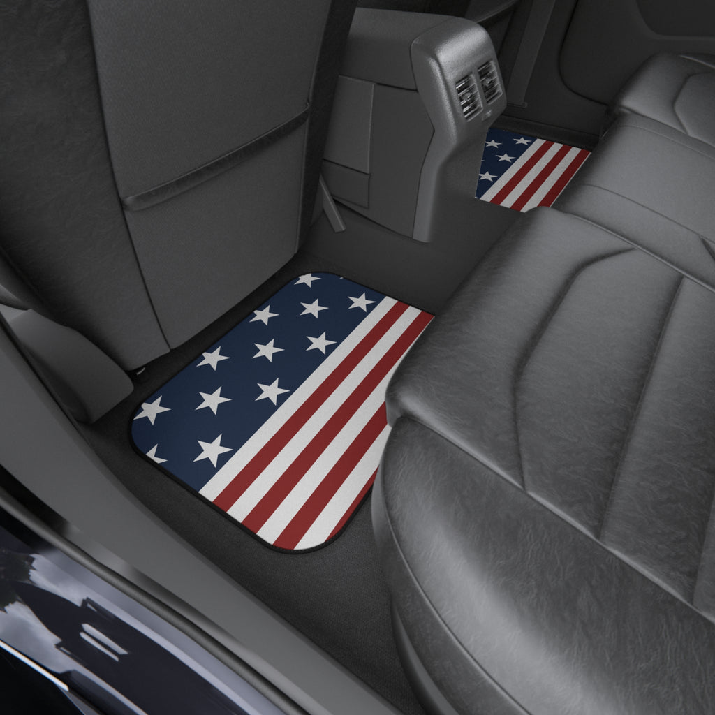 American Flag Car Floor Mats – USA 4-Piece Set