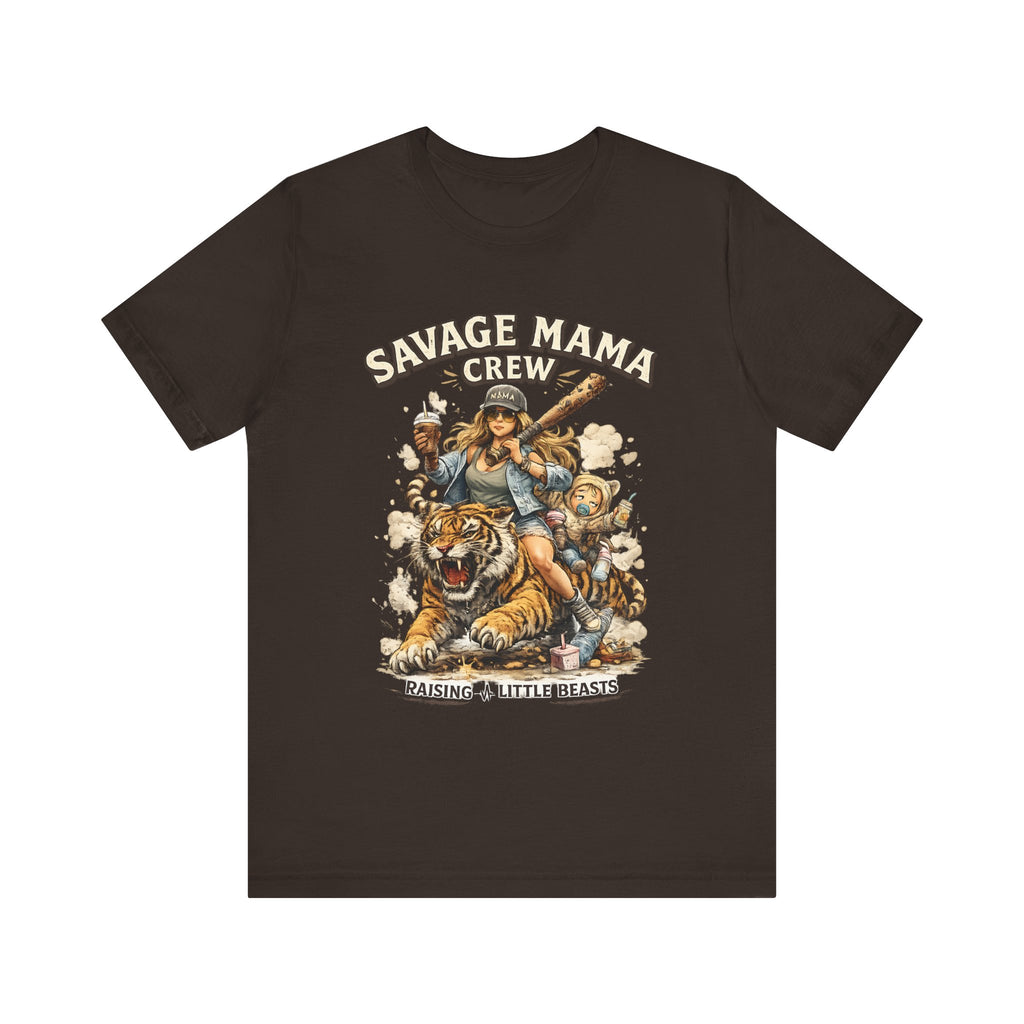 Savage Mama Crew Shirt  Funny Mom T Shirt, Strong Mom Graphic Tee, Cool Mom Life Gift