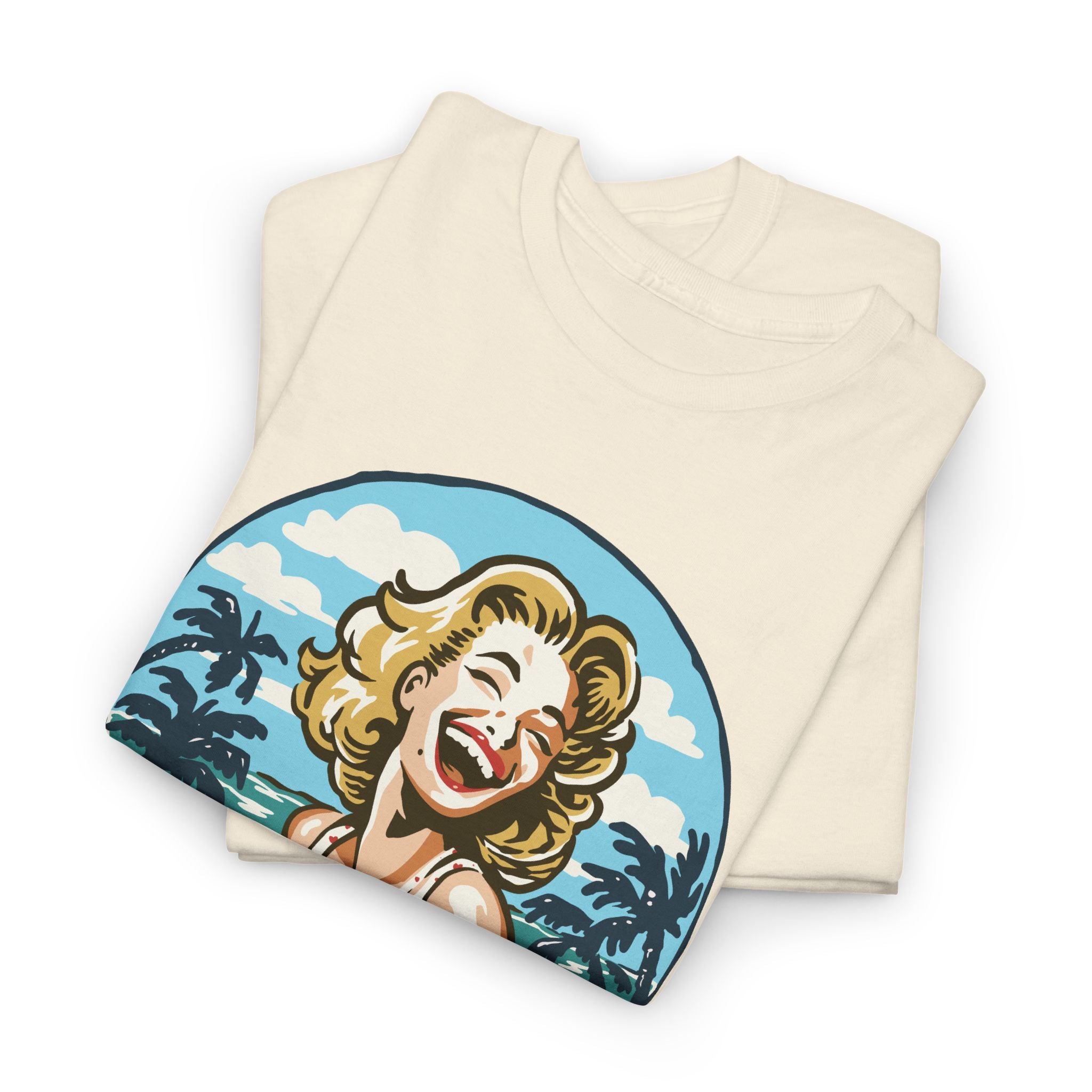 Vintage Beach Girl Graphic T-Shirt | Retro Summer Style Tee – Bamerix