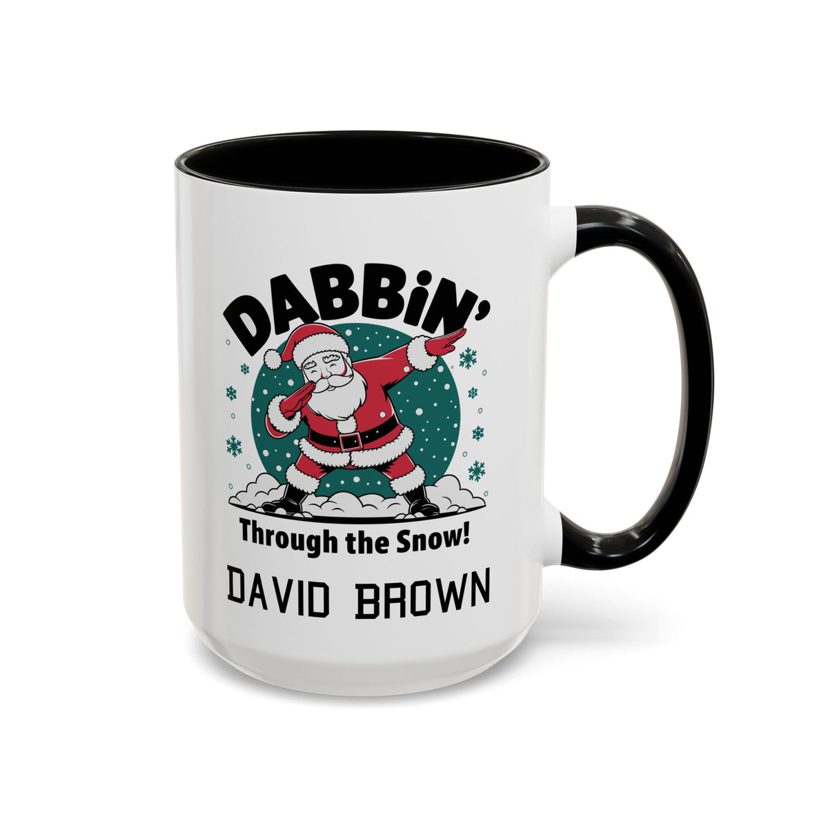 Personalized Christmas Santa Mug with Name – Funny Dabbing Santa Gift