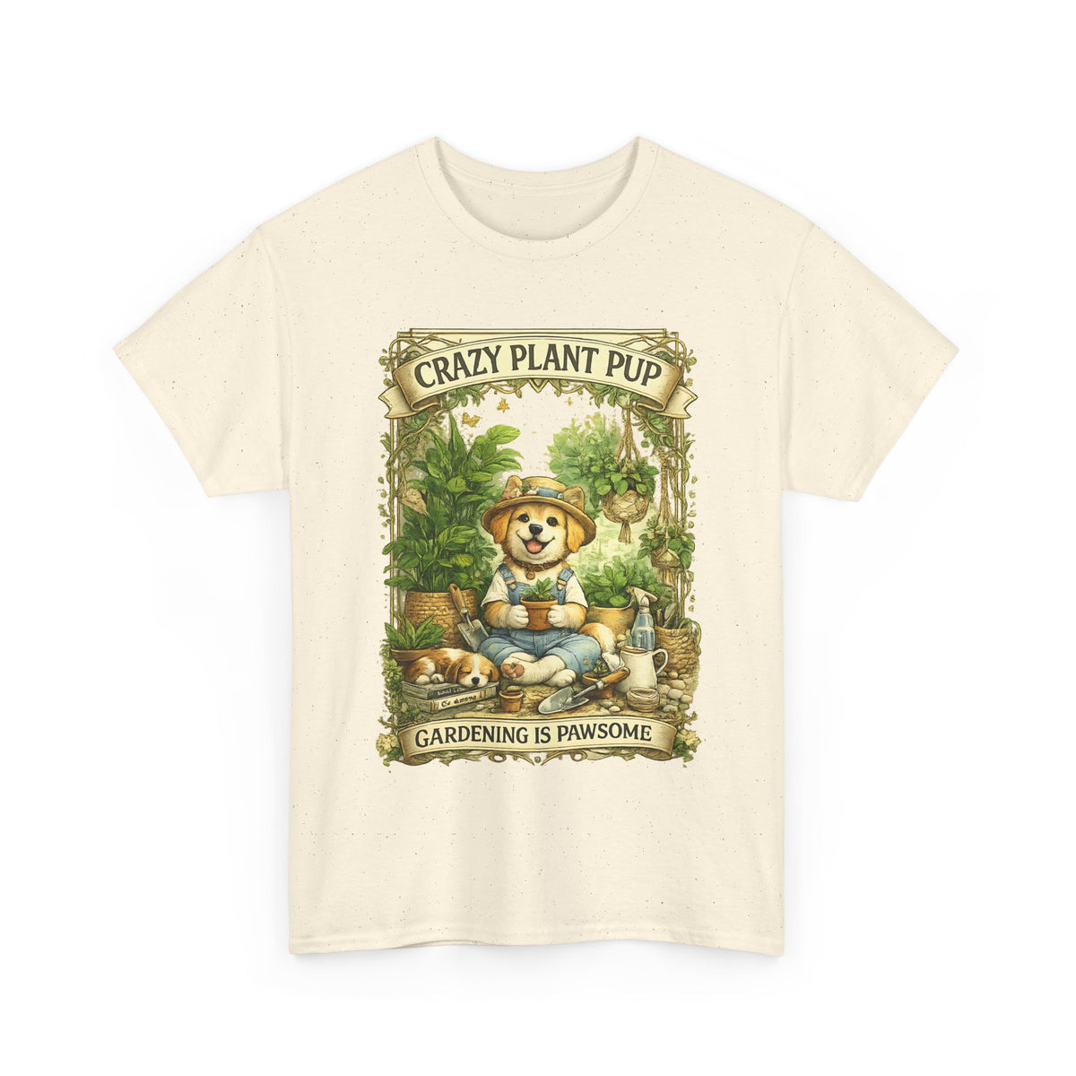 Crazy Plant Pup T-Shirt – Funny Dog & Plant Lover Graphic Tee