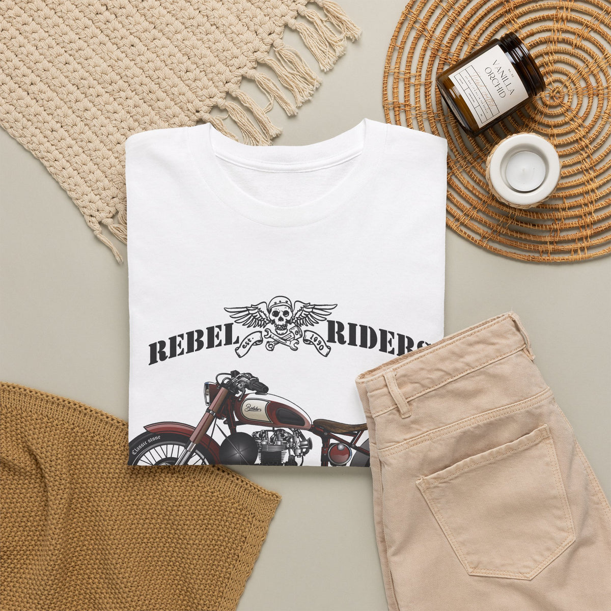 Rebel Riders T-Shirt – Vintage Motorcycle Biker Graphic Tee