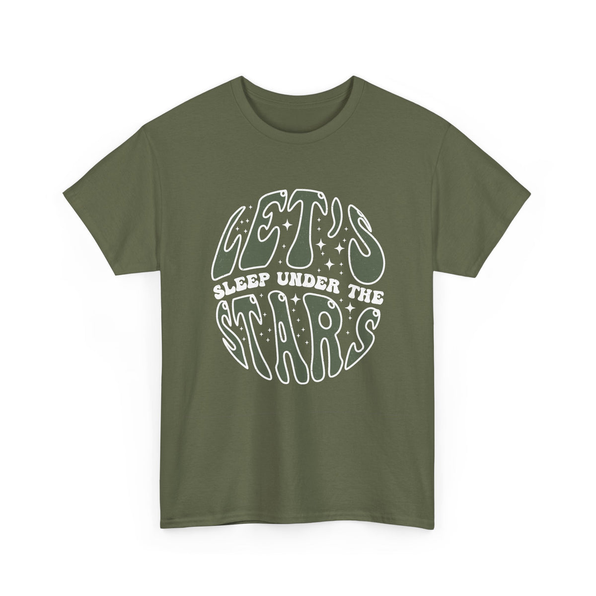 “Let’s Sleep Under the Stars” T-Shirt – Camping & Outdoor Graphic Tee