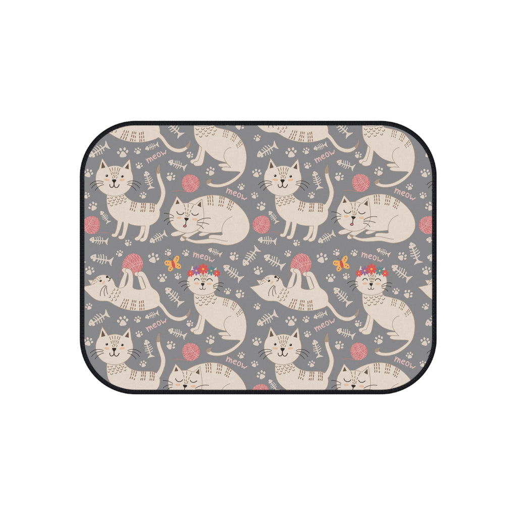 Cute Cat Car Floor Mats – Cat Lover 4-Piece Set