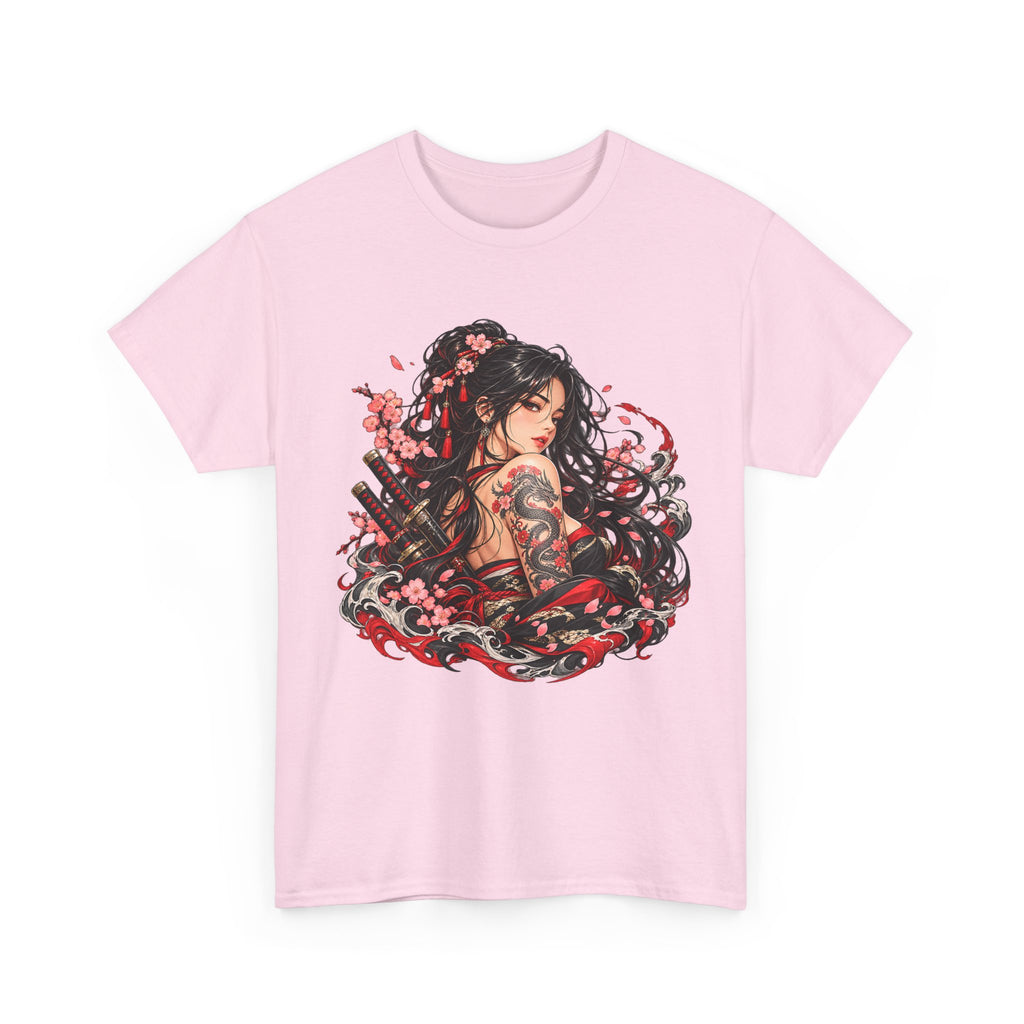 Japanese Samurai Girl T-Shirt – Dark Anime Warrior Graphic Tee