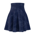 Navy Blue Ornamental Skater Skirt – Elegant Pattern