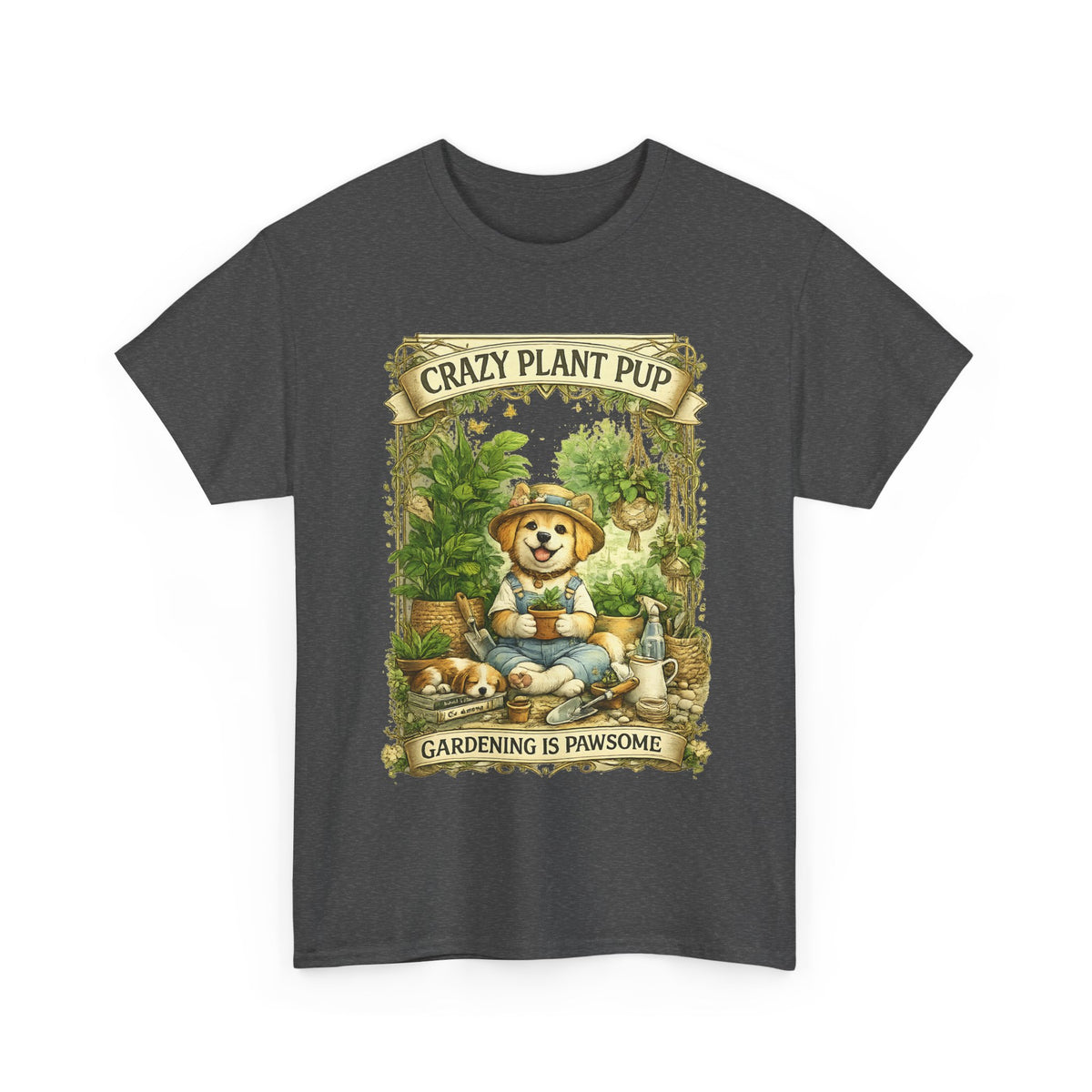 Crazy Plant Pup T-Shirt – Funny Dog & Plant Lover Graphic Tee