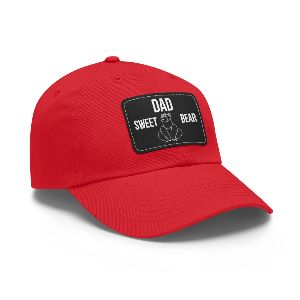 Dad Sweet Bear Leather Patch Hat – Father’s Day Dad Gift Baseball Cap