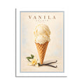 Vanilla Gelato Framed Poster – Vintage Italian Ice Cream Wall Art