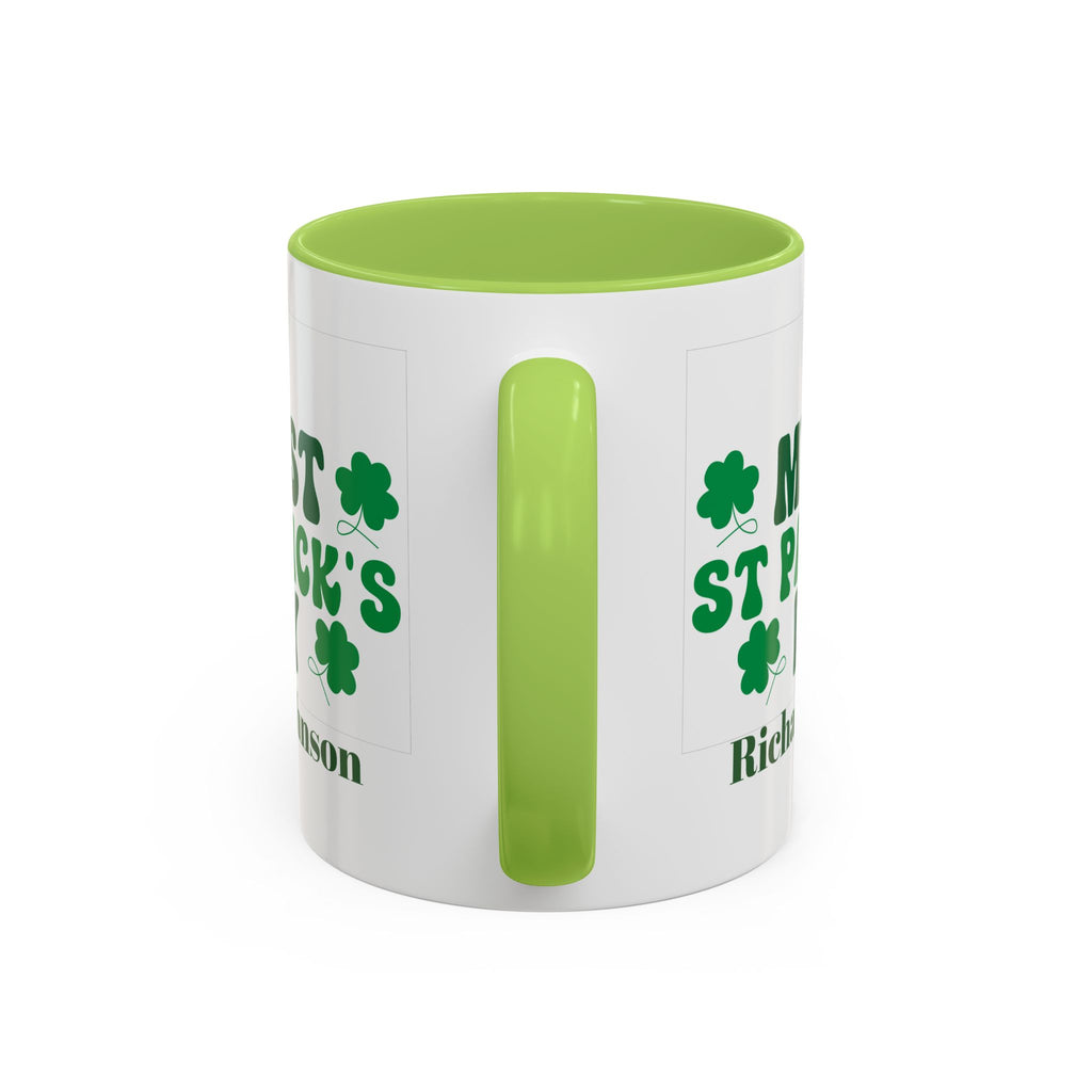 Personalized St. Patrick’s Day Mug with Name – Irish Shamrock Gift
