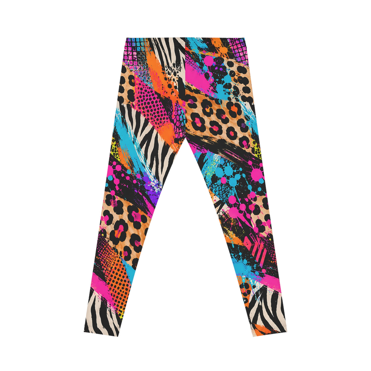 Colorful Animal Print Leggings – Leopard & Zebra Street Art