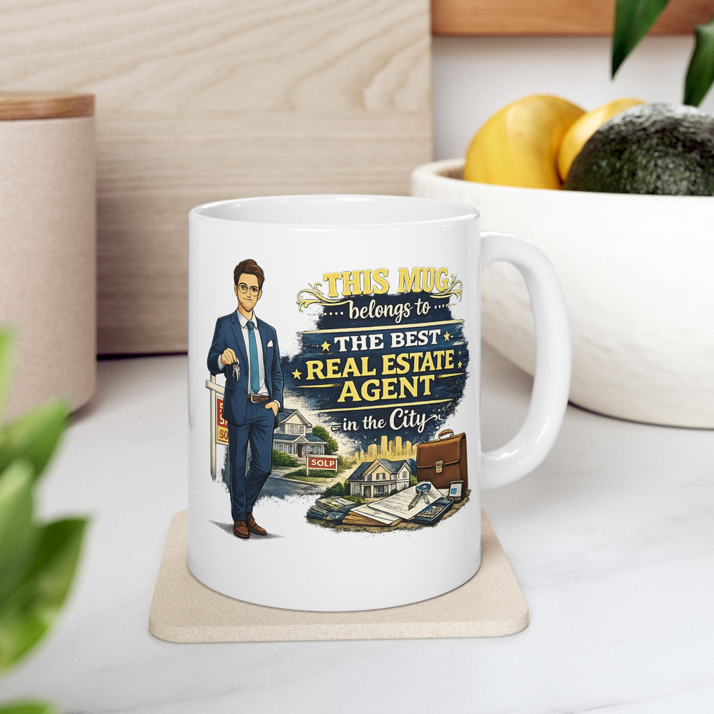 Best Real Estate Agent Mug This Mug Belongs To The Best Realtor in the City, Real Estate Gift Coffee Mug