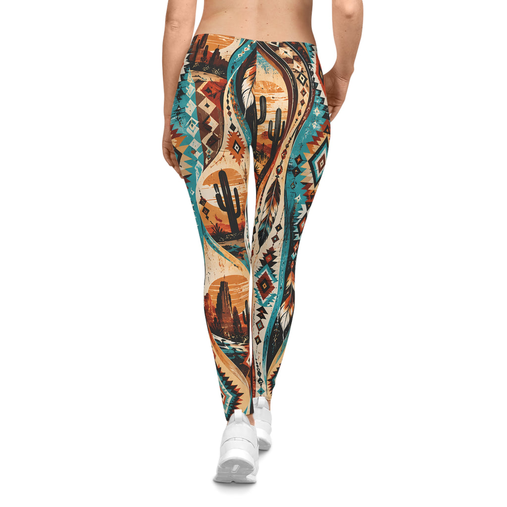 Western Desert Leggings – Southwestern Cactus Print