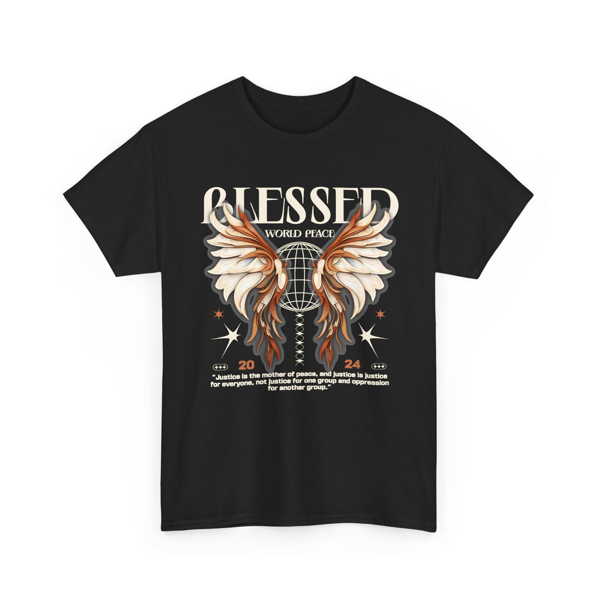 Blessed World Peace T-Shirt – Faith & Peace Streetwear Graphic Tee