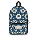 Personalized Indigo Floral Backpack with Name